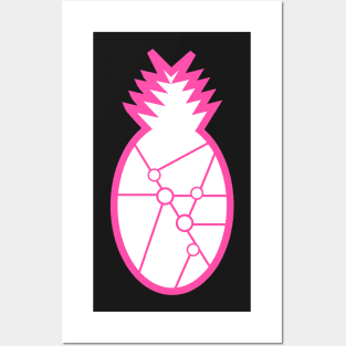 Pineapple pink Posters and Art